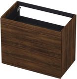 INK - Onderkast 2 Laden Push To Open 65cm Hout Decor - 800x450x650 Mm - Koper Eiken