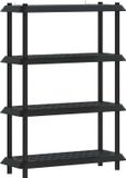 vidaXL Plankenunit - 4-laags - 100 x 40 x 136,5 cm - PP - Antracietkleurig