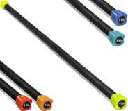 G5 HT SPORT Professionele bodybar met gewicht van 2 tot 6 kg, lange halterstang voor aerobic, yoga, pilates, thuisgym en sportschool (4 kg (geel))