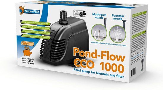 SuperFish Pond-Flow Eco 1000 - 1000L/h - Vijverpomp