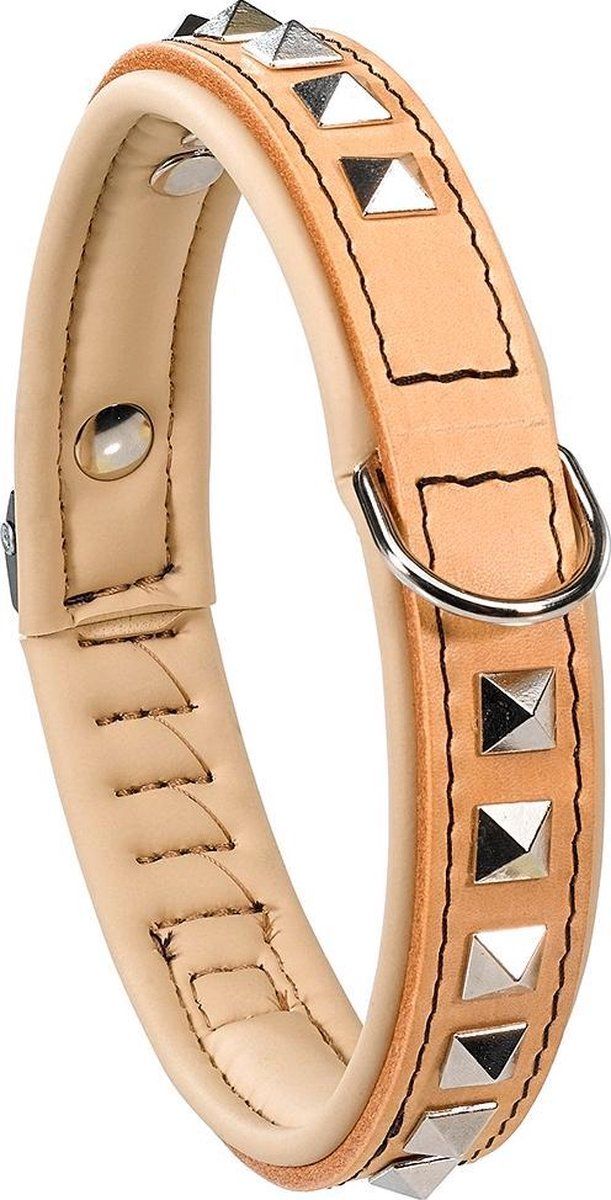 Ferplast Giotto Halsband - Leer - Roze - 35 / 39 cm