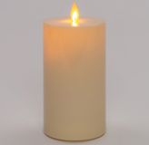 Anna's Collection Bougies LED/bougies piliers - set van 2 stuks - blanc ivoire - D8 cm - pour intérieur & extérieur - avec minuterie