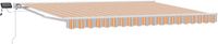 vidaXL Parasol manuel avec éclairage LED solaire 4,5 x 3 m Orange