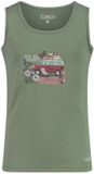 CMP Grafisch patroon tanktop meisje, 10 jaar, Katoen, Avocado