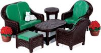 Lemax Ensemble de jardin en osier, Ensemble de 8