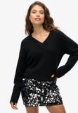 Superdry Essential trui met V-hals Dames Zwart