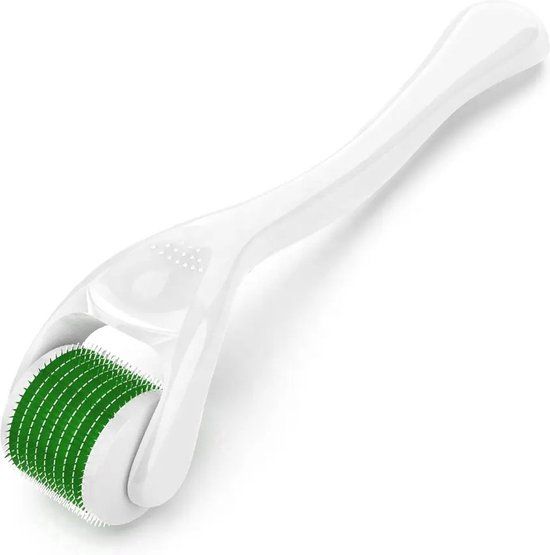 Merkloos / Sans marque Titanium Dermaroller 0.5 mm - Micro Naaldjes - Gezichtsroller - Acne, Rimpels, Cellulitis, Littekens, Striae, Haargroei - Groen