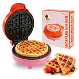 Fisura - Wafelijzer met antiaanbaklaag, originele wafelijzer | Wafelijzer "Just here for the waffles" voor wafels van 18,5 cm, met led-temperatuurweergave en 1000 W.