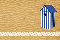 ID Mat Boston Regio Littoral, kunstvezel, beige, blauw, 40 x 60 x 0,5 cm