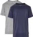 Minymo T-shirt Jongens Katoen Grijs/blauw 2-delig Maat 116