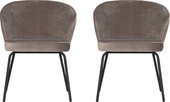 BePureHome Admit Eetkamerstoelen - Khaki - Set van 2
