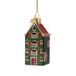 Vondels Boule de Noël en verre - Maison de ville 9cm Vert