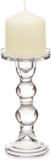 Giftdecor Kaarsen kandelaar van decoratief glas - voor stompkaarsen - D8.5 x H18 cm