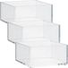 5five Set van 3x stuks make-up houder box - 9,5 x 9.5 x 5 cm - transparant kunststof