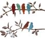 Moderne Fer Décoration Murale avec Oiseaux sur Branche pour Intérieur et Extérieur