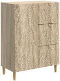vidaXL Dressoir Sonoma Eiken 66 x 34,5 x 90 cm Bewerkt hout