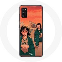 Maniacase Case voor Samsung Galaxy A41 Squid Game Kang Sae Byeok Nummer 067 en Ji Yeong Nummer 240