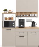 Vicco Egbert Eenpersoonskeuken – 160 cm met uitschuifbare tafel Grijs