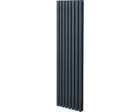 MonsterShop Monster Group BV Ovale kolomradiator - grijs - 1800mm x 480mm - drielaagse