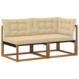 vidaXL - 7-delige Outdoor Hoekbank Massief Acacia Hout Naturel