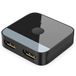 Watio Wave 4K 2.1 bidirectionele schakelaar met 2 HDMI-poorten, ideaal voor het aansluiten van meerdere apparaten, zwart en compact design
