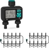 VONROC 2-Weg Watertimer en 2 x Irrigatiesysteem