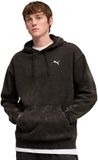 Puma Sweater Heren ESS Elevated Relaxed Wash Hoodie Zwart - Maat 2XL