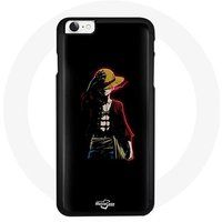 Maniacase Etui voor iPhone 7 One Piece Manga Anime Luffy Zwarte Achtergrond