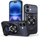 Techsuit Hoesje geschikt voor Apple iPhone 16 - RuggedCam Back Cover - Geschikt voor MagSafe - Blauw