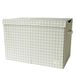 3 Sprouts Grande boîte de rangement pour jouets pour enfants, avec couvercle, carreaux beiges
