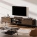 Meuble TV, 200 cm, bois, marron, avec rangement