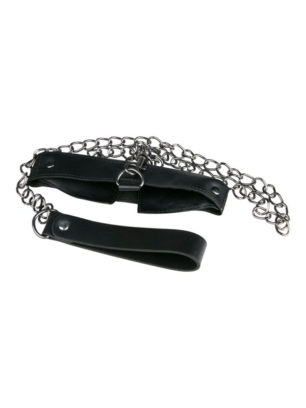 Ouch! Halsband En Riem - Zwart