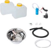 Barwig 230V mini-cuisine, présentoir de vente, kit, évier (28 cm), intégré, chrome, 10 litres