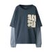NAME IT KIDS longsleeve met print - blauw