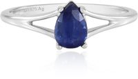 Cavill - Zilveren Ring met Nepal Kyaniet - 0,93 ct Peervormige Edelsteen - 925 Sterling Zilver Gerhodineerd