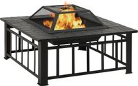 vidaXL - Brasero - avec - tison - XXL - 79x79x46,5 - acier