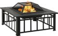 vidaXL - Vuurplaats - met - pook - XXL - 79x79x46,5 - staal