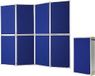 Magnetoplan presentatiewand inklapbaar Blauw Aluminium 181 cm