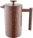 Café Olé CFD Cafetière, 18/10 roestvrijstalen dubbelwandige behuizing en gaasfilter, rode granietafwerking, 350 ml