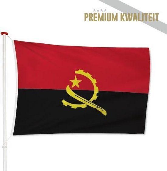 Vlag Angola 40x60cm - Polyester - Geschikt voor boot
