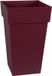 Merkloos EDA Vierkante Bloempot Hoog TOSCANE - Volume 62 L - 39 x 39 x H.65 cm - Bordeauxrood