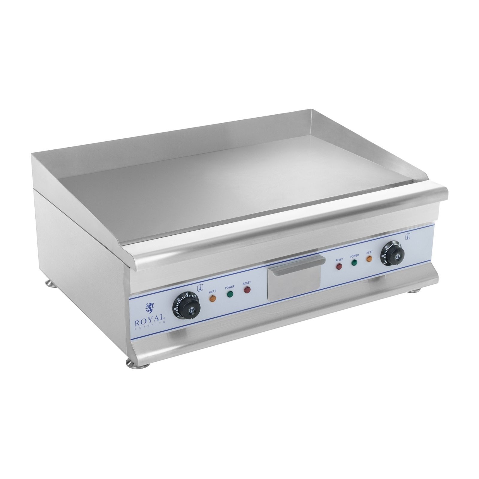 Royal Catering Elektrische bakplaat - 75 cm - glad - 6400W - Zilver