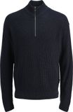 JACK&JONES - JJKAITO KNIT HALF ZIP BF - Heren - Gebreide truien - Sky Captain - Maat S