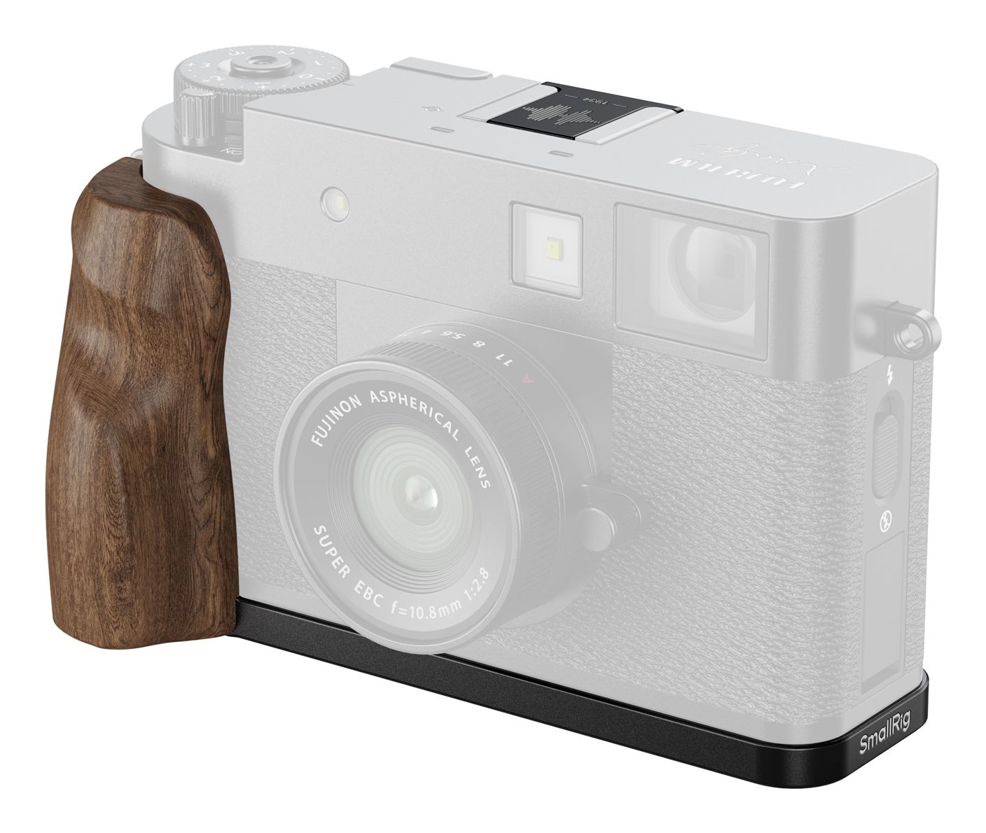 SmallRig 5224 L-Shaped Mount Plate with Wooden Handle for FUJIFILM X half - Black