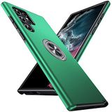 Anqrp Case for Samsung Galaxy S22 Ultra 5G, [Embedded Stand] Heavy Duty Multilayer Ring Protective Case for Samsung Galaxy S22 Ultra (6.8 Inch), Green