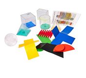 WISSNER aktiv lernen - Complete set lichaamsvormen, gemaakt van RE-Plastic® met net, sneden en formules, 10 cm hoog, in een doos