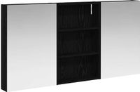 vidaXL Badkamerkastenset 3 st 120 x 10,5 x 60,5 cm Bewerkt hout