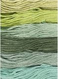 Merkloos Creativ Company B.V. Borduurgaren - 6x stuks - groen tinten - 1 mm - ca. 8 meter
