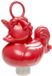 Duckiez eenhoorn badeendje badspeelgoed - rood - 12 x 6 cm - Met oogje voor het hengelspel - kunststof