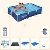 Bestway Rechthoekig Steel Pro Zwembad - 300 x 201 x 66 cm - Blauw